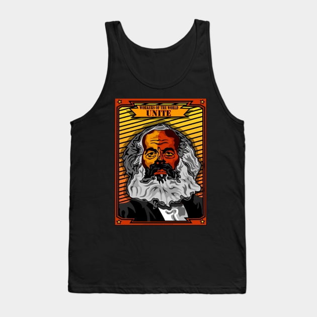 WORKERS OF THE WORLD UNITE Tank Top by Larry Butterworth